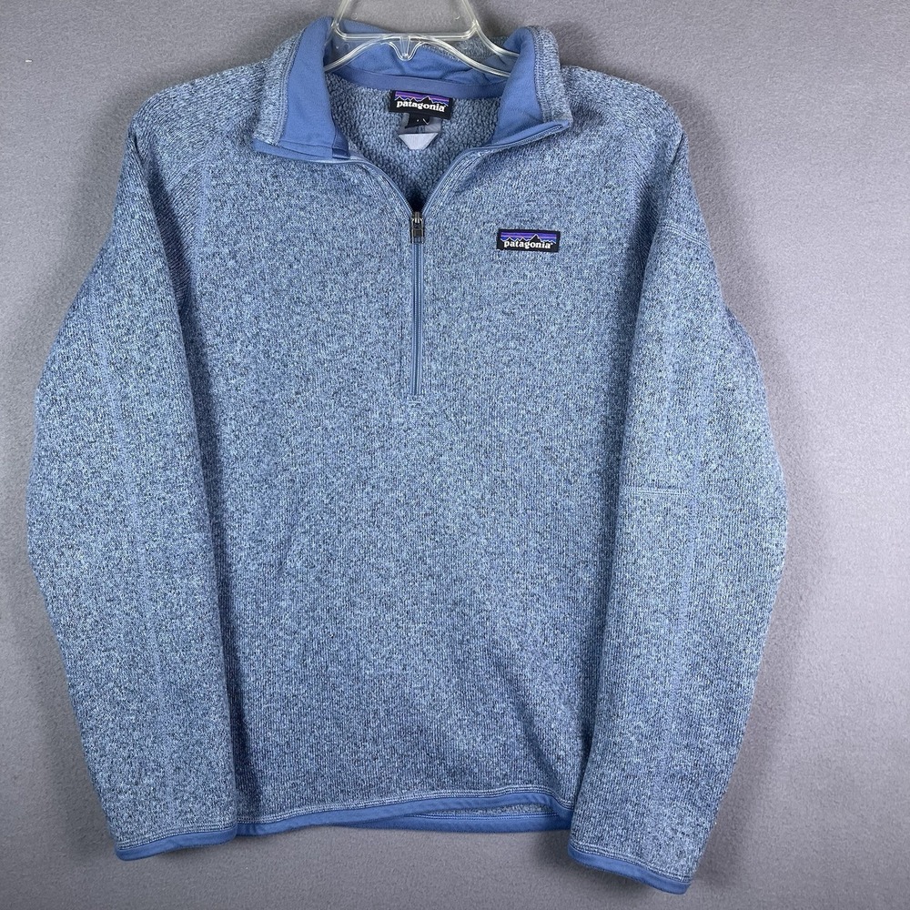 Patagonia Women's M Better Sweater 1/4 Zip Fleece Sweatshirt Blue